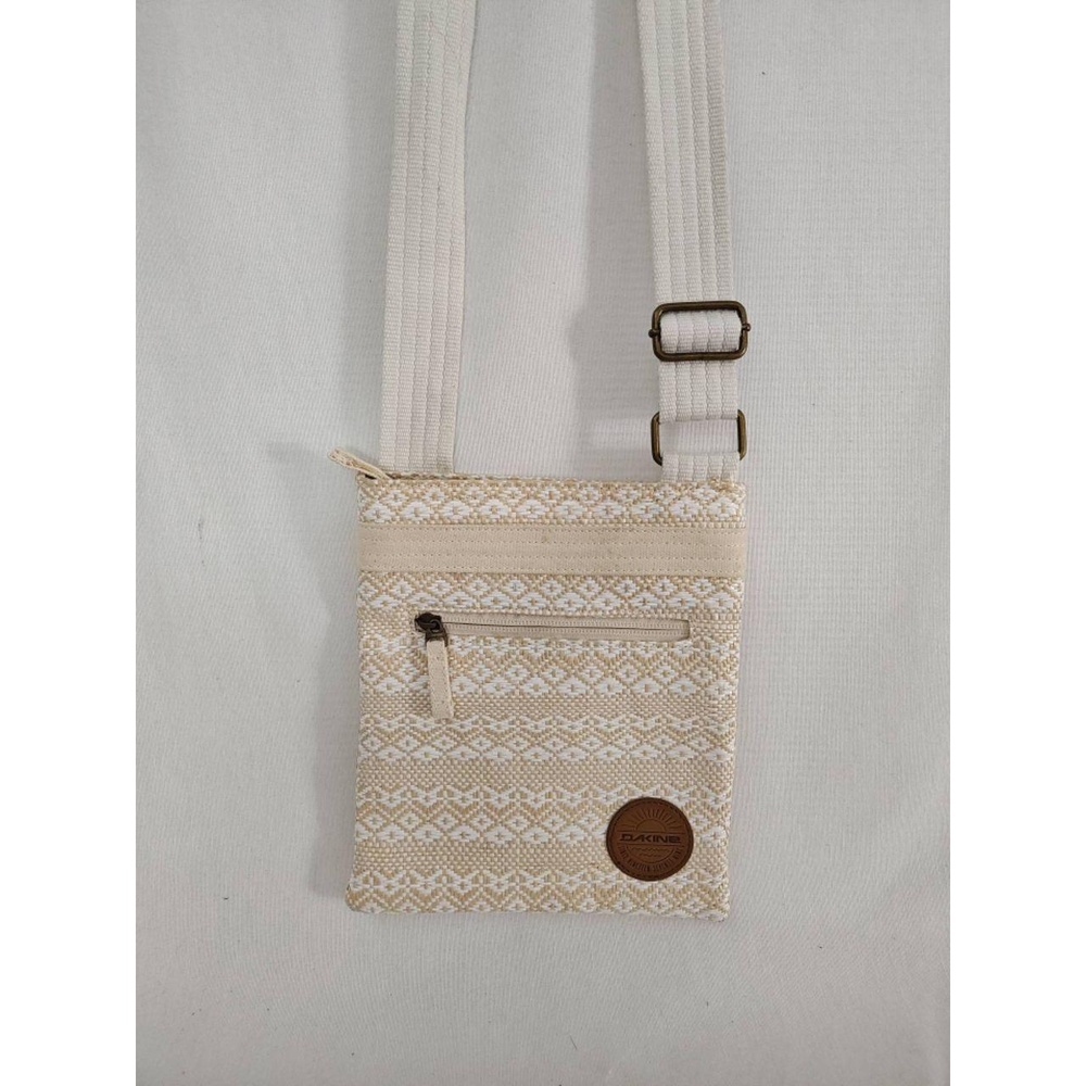 DAKINE Crossbody‎ Bag Woven Patterned Beige White Travel Casual